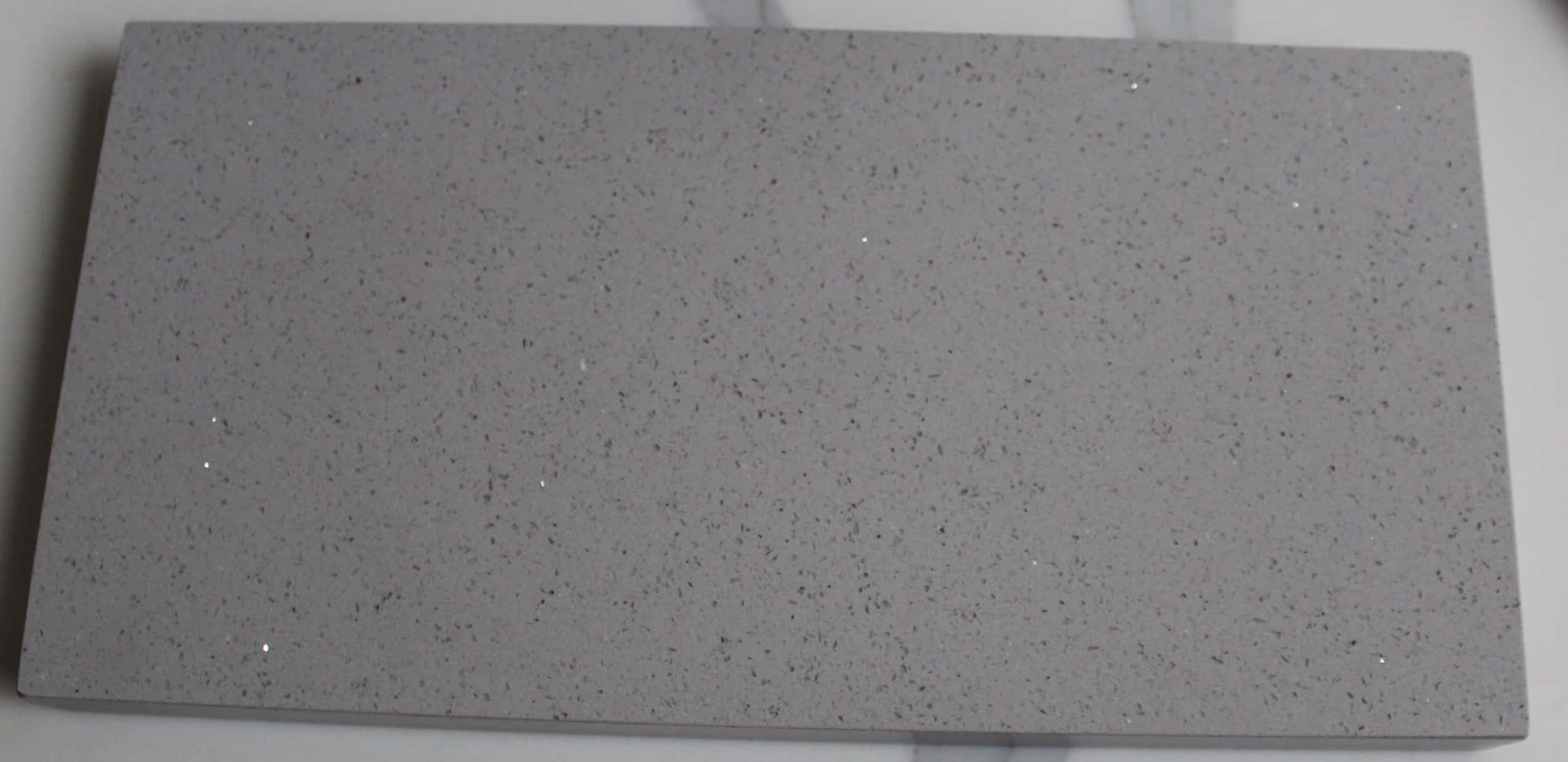 light grey quartz worktop Ice Gris Full Slab